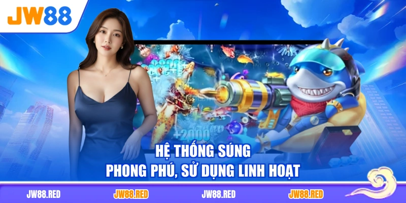 Hệ thống súng phong phú, sử dụng linh hoạt