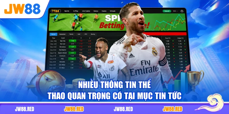 Nhiều thông tin thể thao quan trọng có tại mục tin tức
