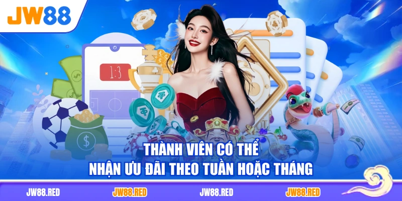 Thành viên có thể nhận ưu đãi theo tuần hoặc tháng